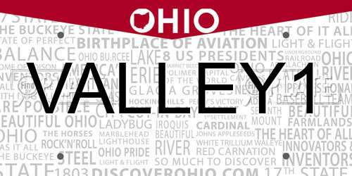 VALLEY1 Ohio License Plate