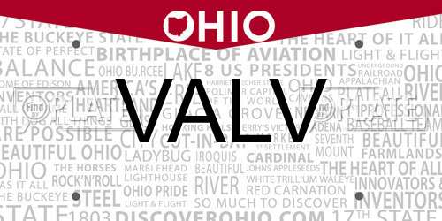 VALV Ohio License Plate