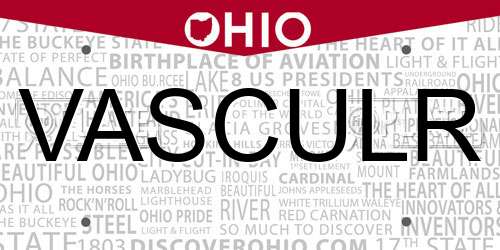 VASCULR Ohio License Plate