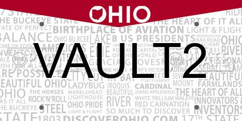 VAULT2 Ohio License Plate