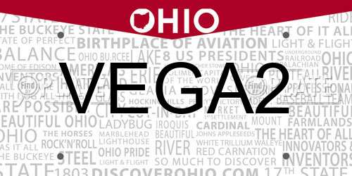 VEGA2 Ohio License Plate