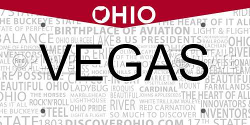 VEGAS Ohio License Plate