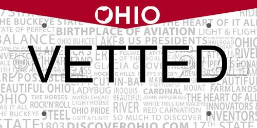 VETTED Ohio License Plate