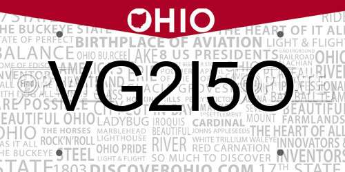 VG2I5O Ohio License Plate