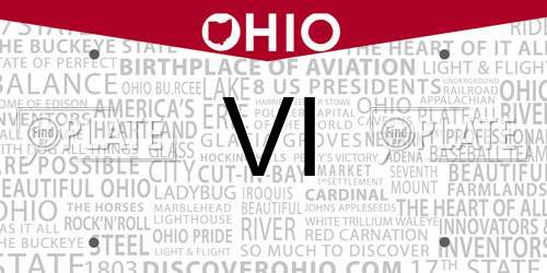 VI Ohio License Plate