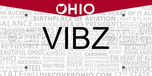 VIBZ Ohio License Plate