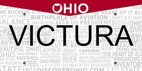 VICTURA Ohio License Plate