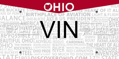 VIN Ohio License Plate