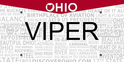 VIPER Ohio License Plate