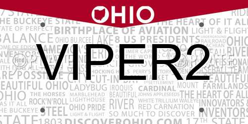 VIPER2 Ohio License Plate