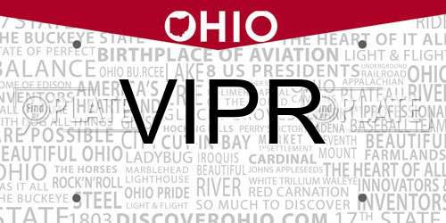 VIPR Ohio License Plate