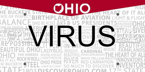 VIRUS Ohio License Plate