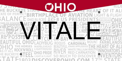 VITALE Ohio License Plate