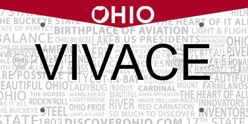 VIVACE Ohio License Plate