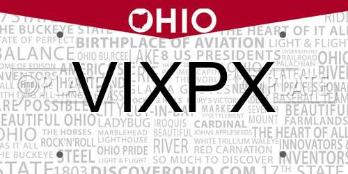 VIXPX Ohio License Plate