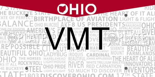 VMT Ohio License Plate