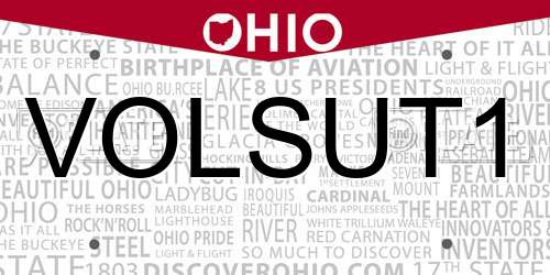 VOLSUT1 Ohio License Plate