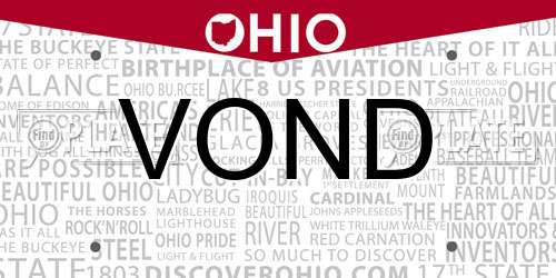 VOND Ohio License Plate
