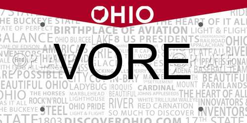 VORE Ohio License Plate