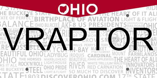 VRAPTOR Ohio License Plate