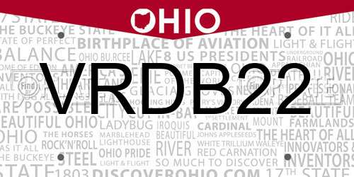 VRDB22 Ohio License Plate
