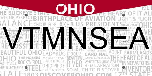 VTMNSEA Ohio License Plate