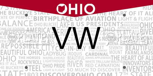VW Ohio License Plate