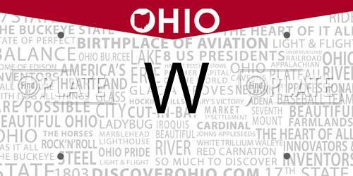 W Ohio License Plate