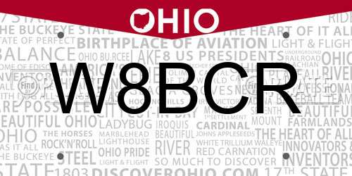 W8BCR Ohio License Plate