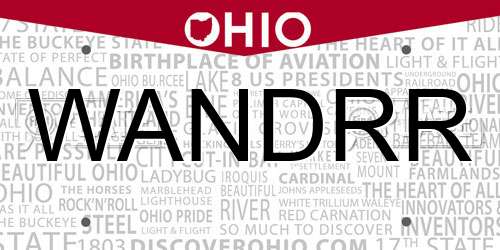 WANDRR Ohio License Plate