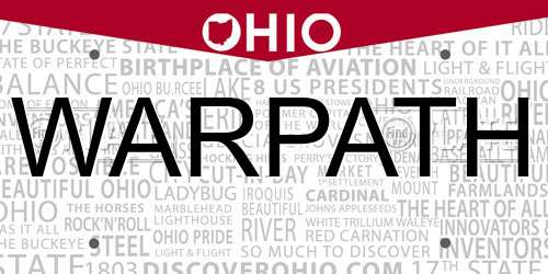 WARPATH Ohio License Plate