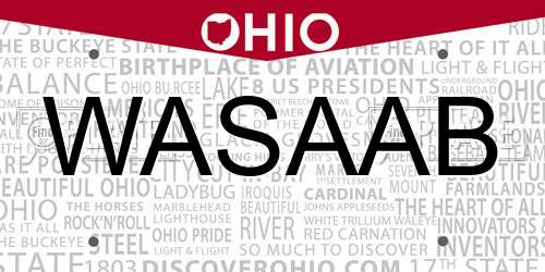 WASAAB Ohio License Plate