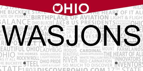 WASJONS Ohio License Plate