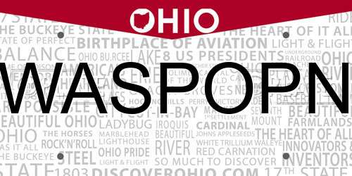 WASPOPN Ohio License Plate