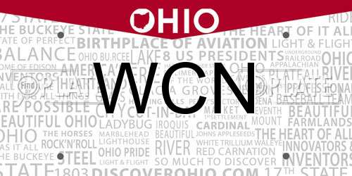 WCN Ohio License Plate