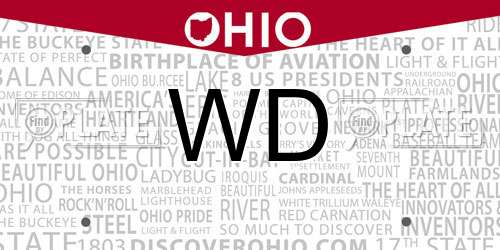 WD Ohio License Plate