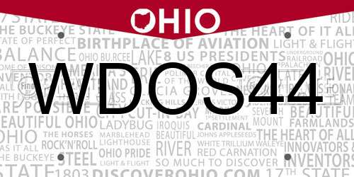 WDOS44 Ohio License Plate