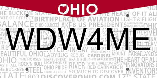 WDW4ME Ohio License Plate