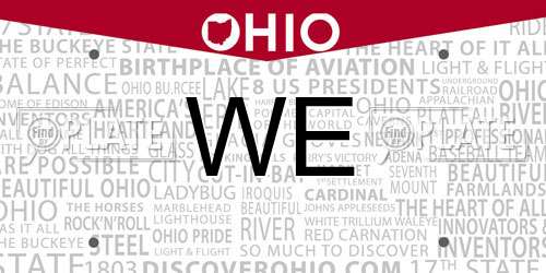 WE Ohio License Plate