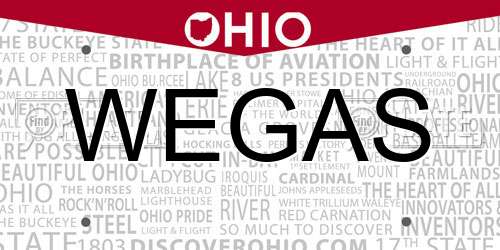 WEGAS Ohio License Plate
