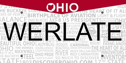WERLATE Ohio License Plate
