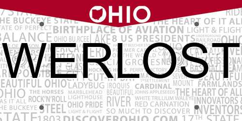 WERLOST Ohio License Plate