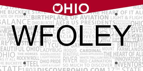 WFOLEY Ohio License Plate