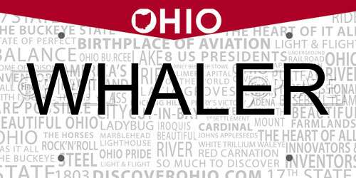 WHALER Ohio License Plate