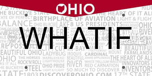 WHATIF Ohio License Plate