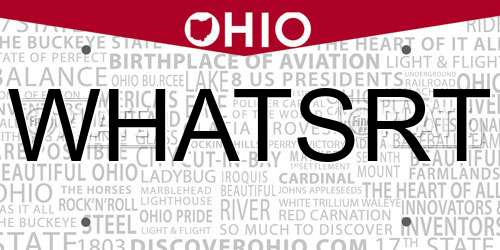 WHATSRT Ohio License Plate