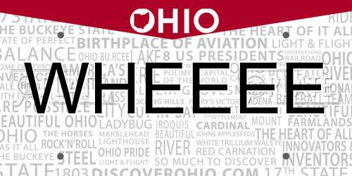 WHEEEE Ohio License Plate
