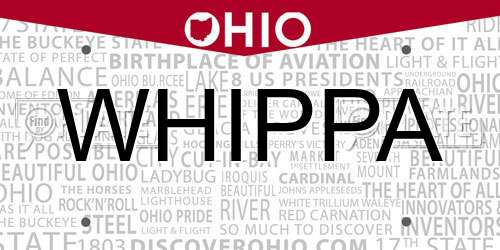 WHIPPA Ohio License Plate