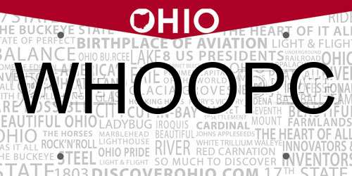 WHOOPC Ohio License Plate