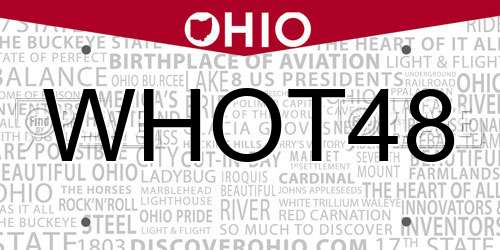 WHOT48 Ohio License Plate